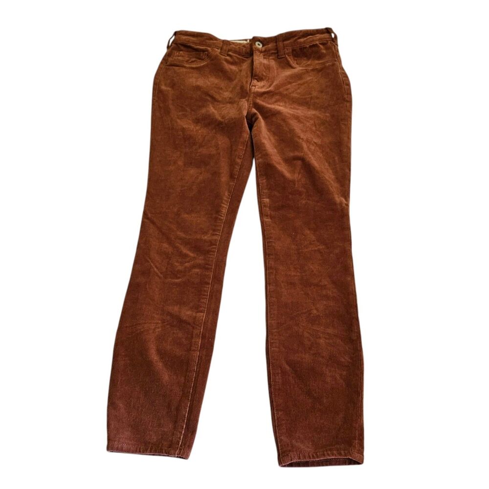 Pilcro & The Letterpress Jeans 29 Brown Corduroy High-Rise Skinny‎ Ankle Stretch